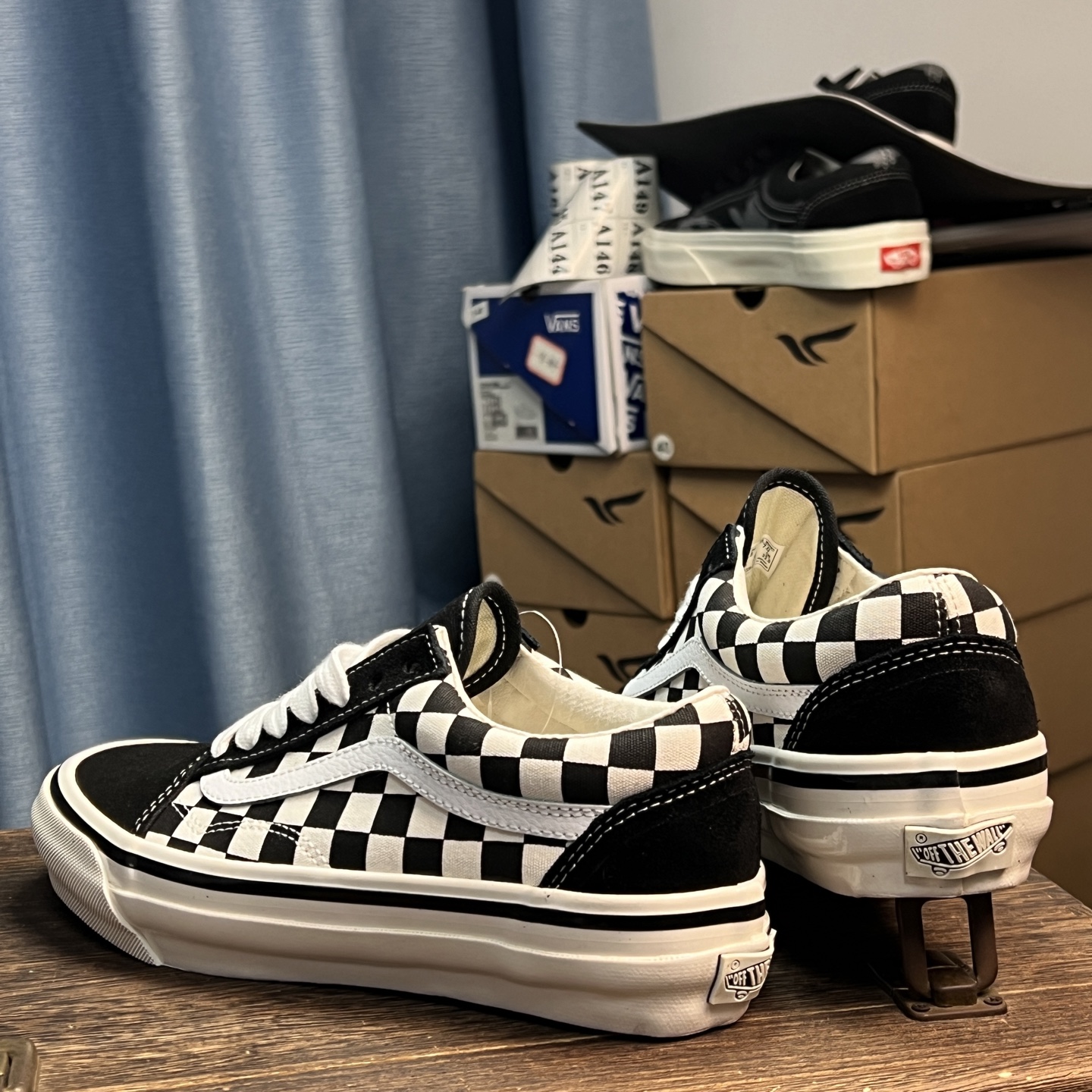 Vans Old Skool 36 DX 安纳海姆 棋盘格 黑白海姆黑白棋盘格 vans经典款式加上经典