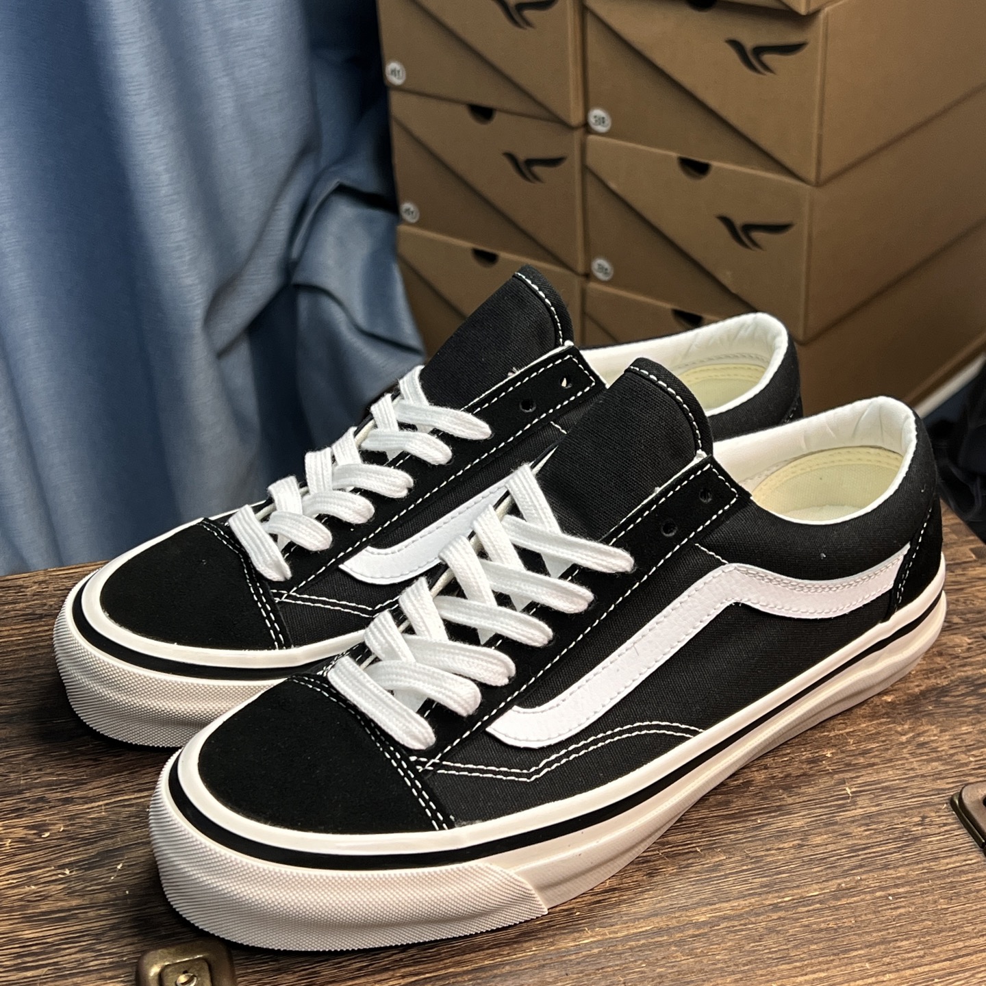 Vans Old Skool 36 36 DX Anaheim 低帮黑白DX版型经典黑白配色，陈燃同款货