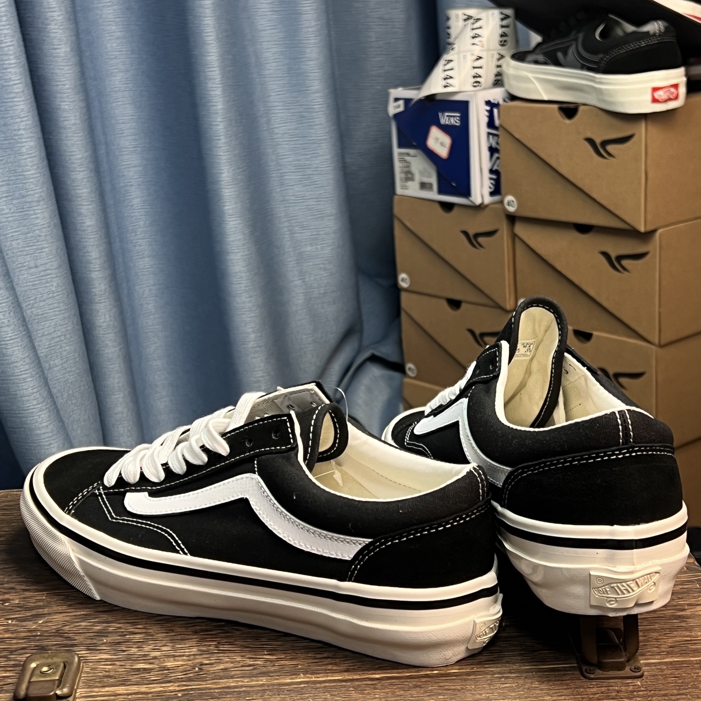 Vans Old Skool 36 36 DX Anaheim 低帮黑白DX版型经典黑白配色，陈燃同款货