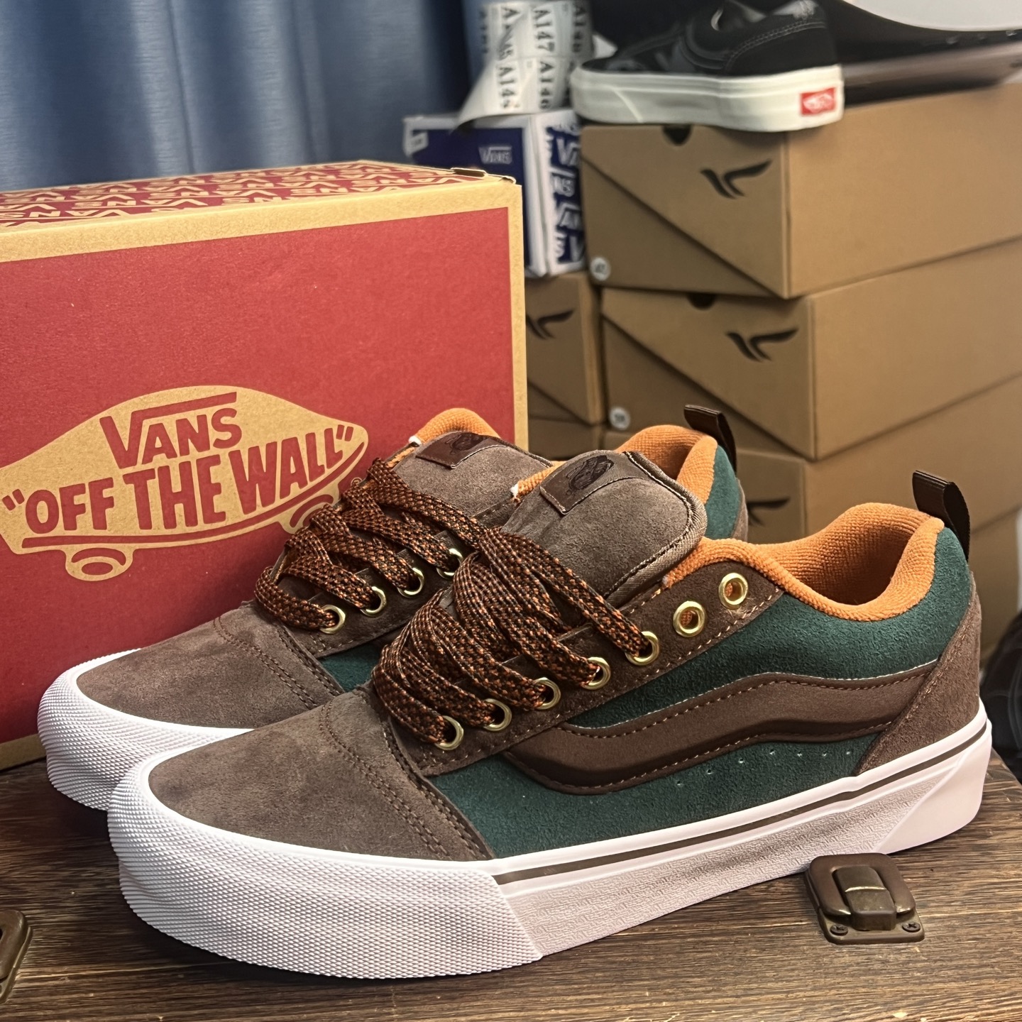 Vans kun skool 卡其绿经典vans面包鞋再现外贸进口，欧洲特供配色！百搭经典潮物必备！尺码