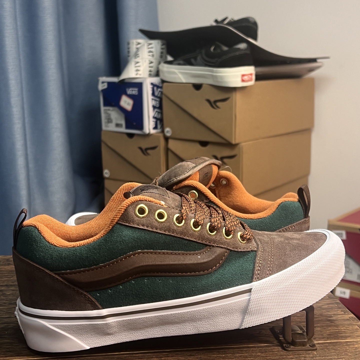 Vans kun skool 卡其绿经典vans面包鞋再现外贸进口，欧洲特供配色！百搭经典潮物必备！尺码