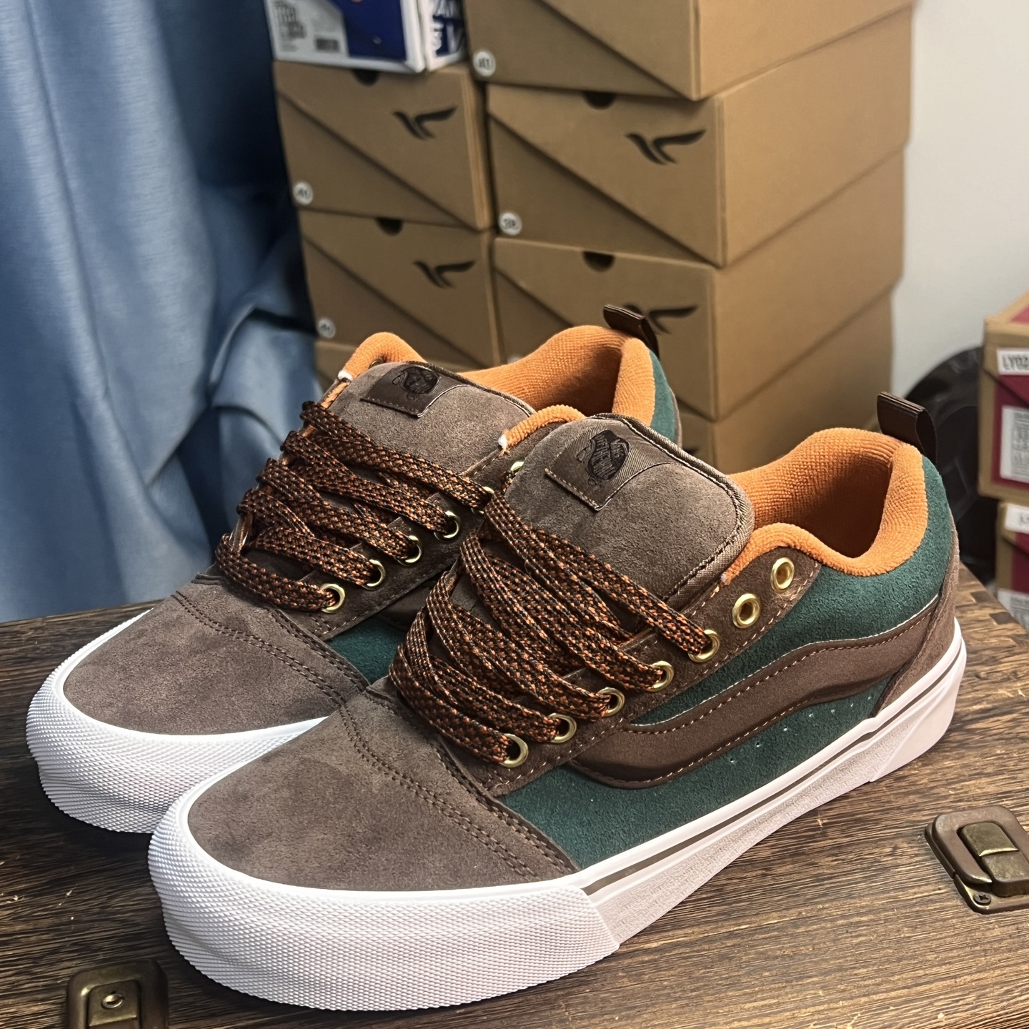 Vans kun skool 卡其绿经典vans面包鞋再现外贸进口，欧洲特供配色！百搭经典潮物必备！尺码