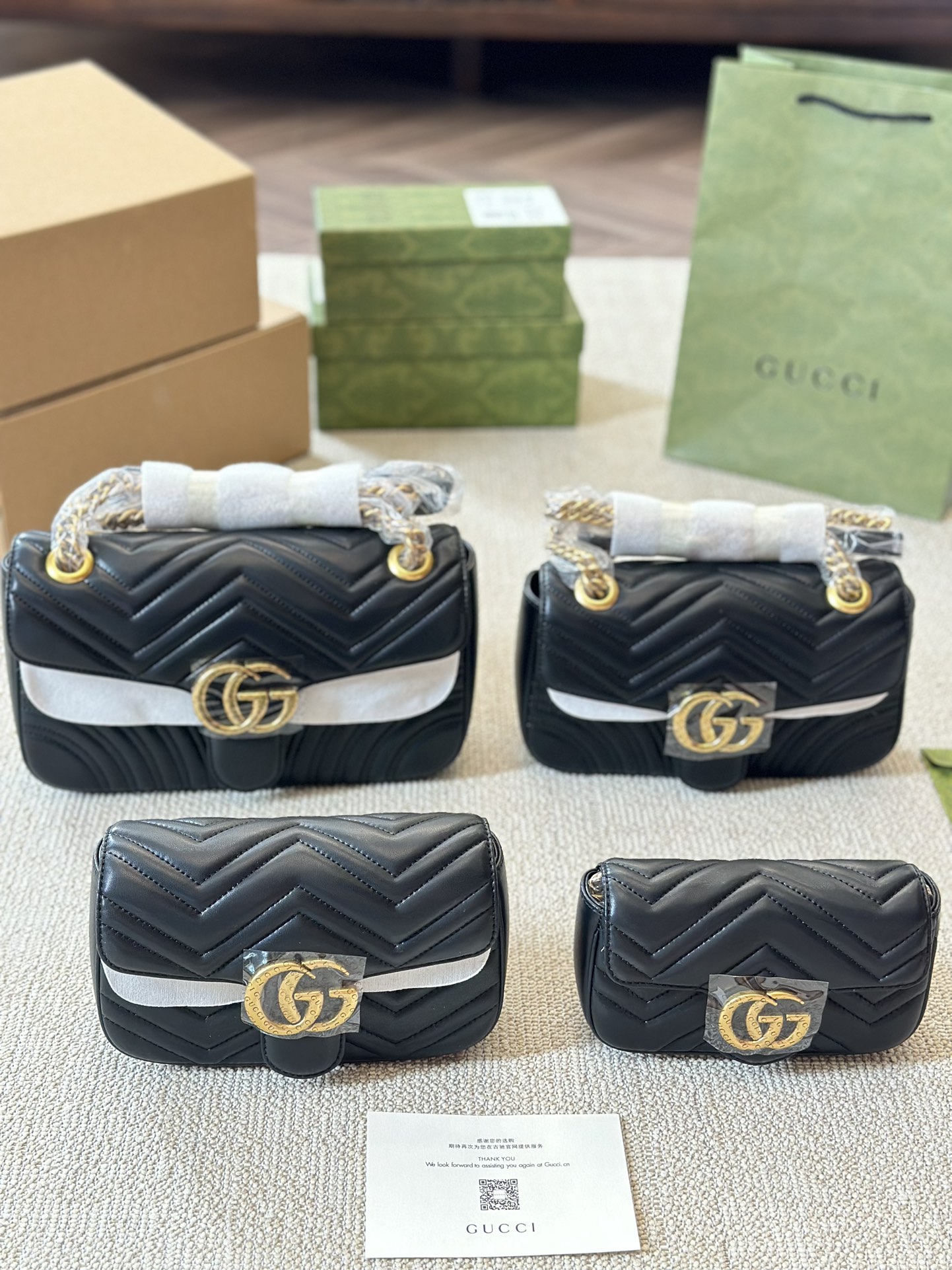 Gucci Marmont Hafty Skóra krowia Fashion Mini