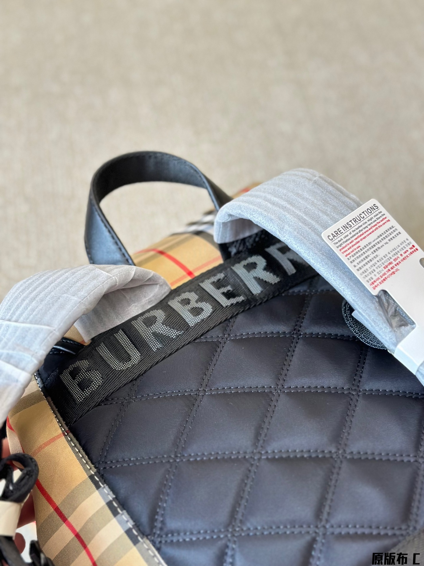 Burberry Vintage Check Backpack Archive Beige Check Standard everyday