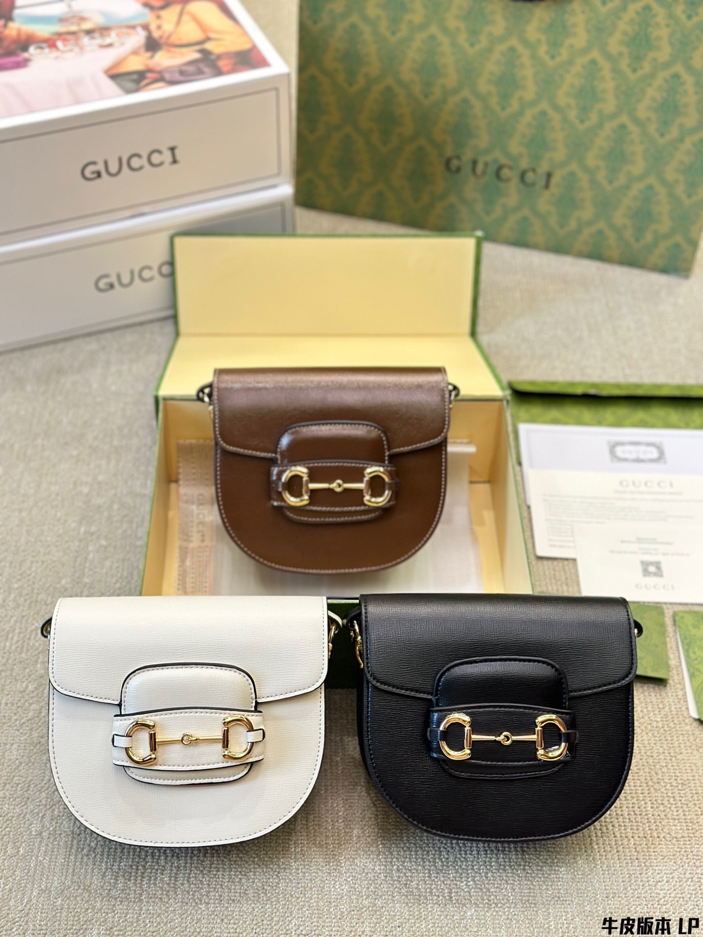 Gucci Horsebit Taschen Satteltaschen Leinwand Rindsleder 1955 Mini