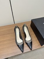 Chanel Shoes High Heel Pumps Sandals Gauze Genuine Leather Sheepskin