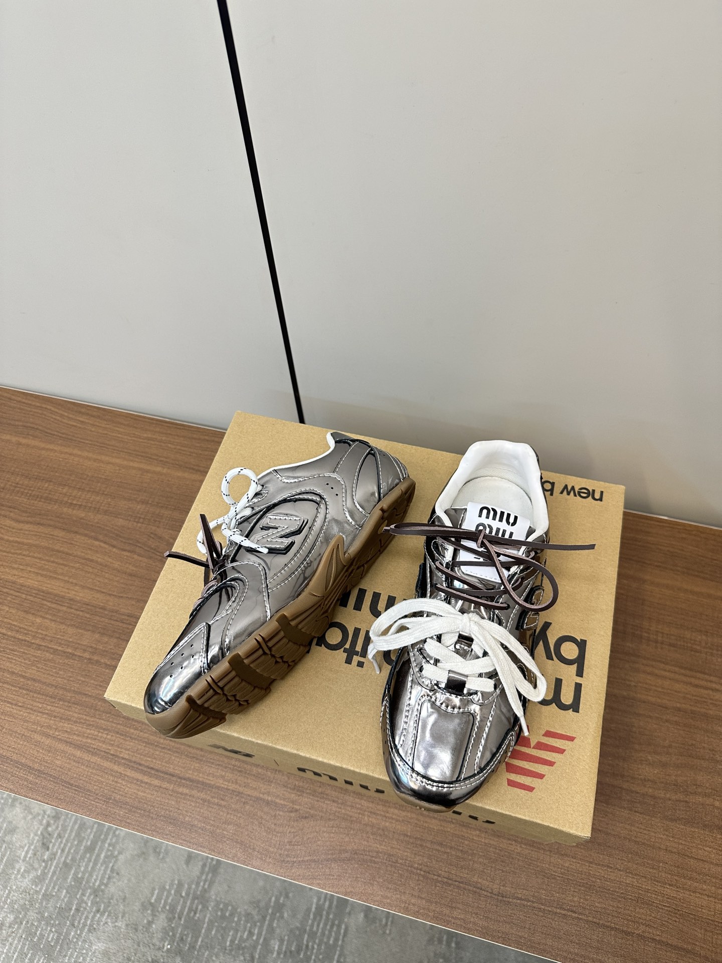 MiuMiu Scarpe Sneaker Splicing Pelle di pecora Pantaloni da tuta 6 i1734810161 776 4