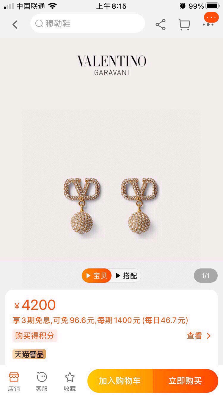 발렌티노 귀걸이 63604 Valentino Earrings 이미지 2