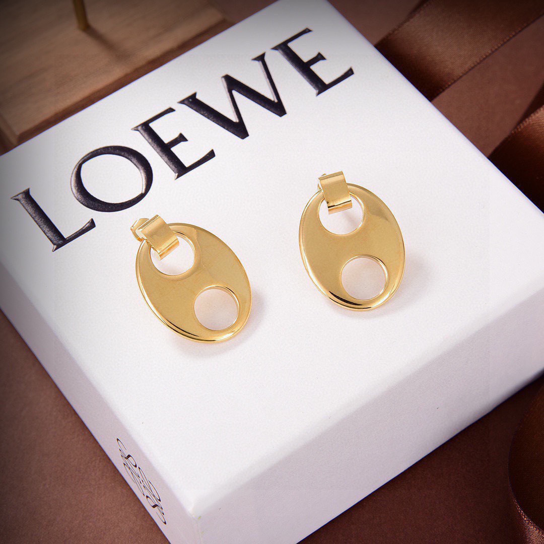 Loewe Anagram earrings gold 3cm