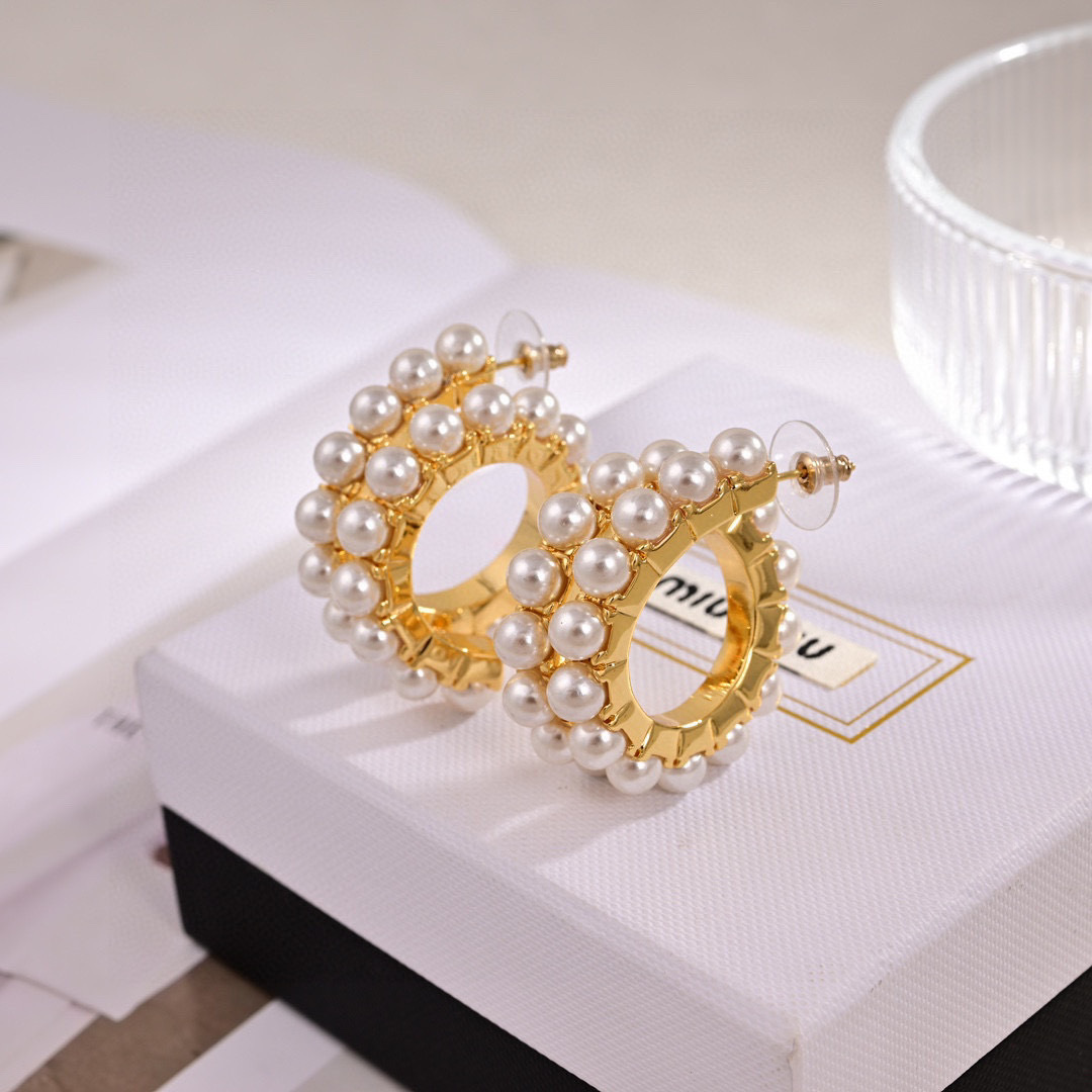 Miu Miu ZP打版 miumiu珍珠耳环