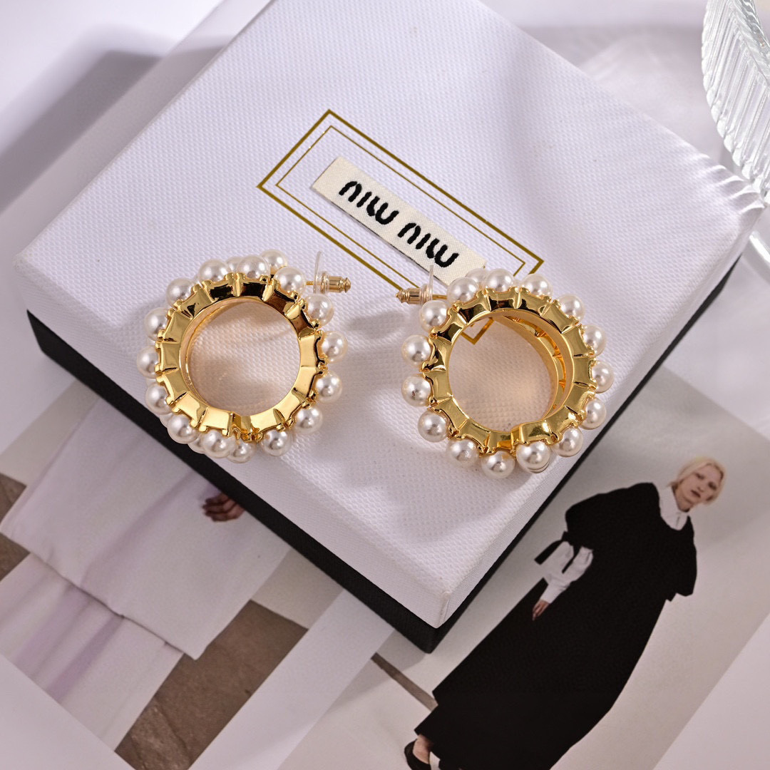 Miu Miu ZP打版 miumiu珍珠耳环