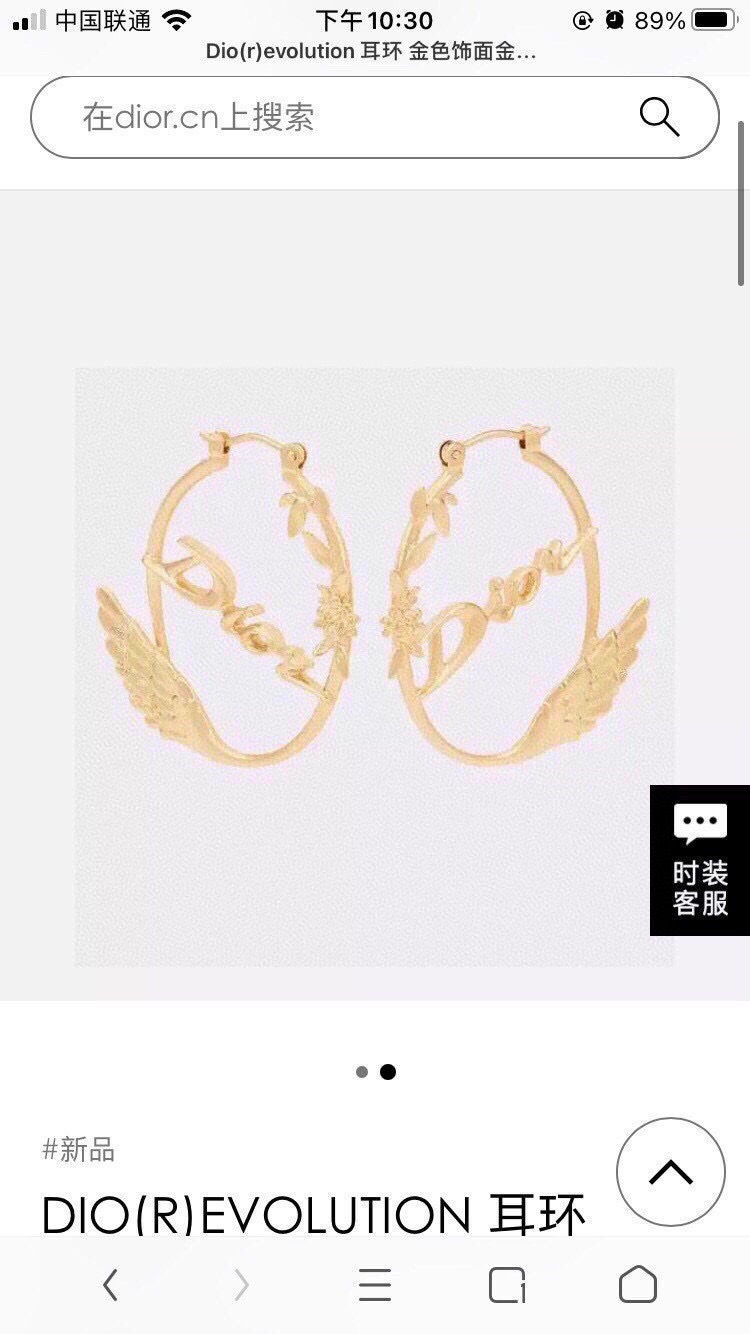 Dior 新品 新款DIOR迪奥天鹅耳环 一致黄铜材质 有质感