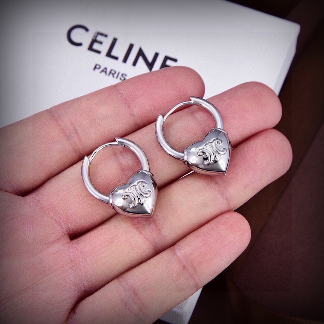 Celine Celine 新款耳环 PRECLOUS新品 简单 耳环 火 设计独特 前卫 美女 款