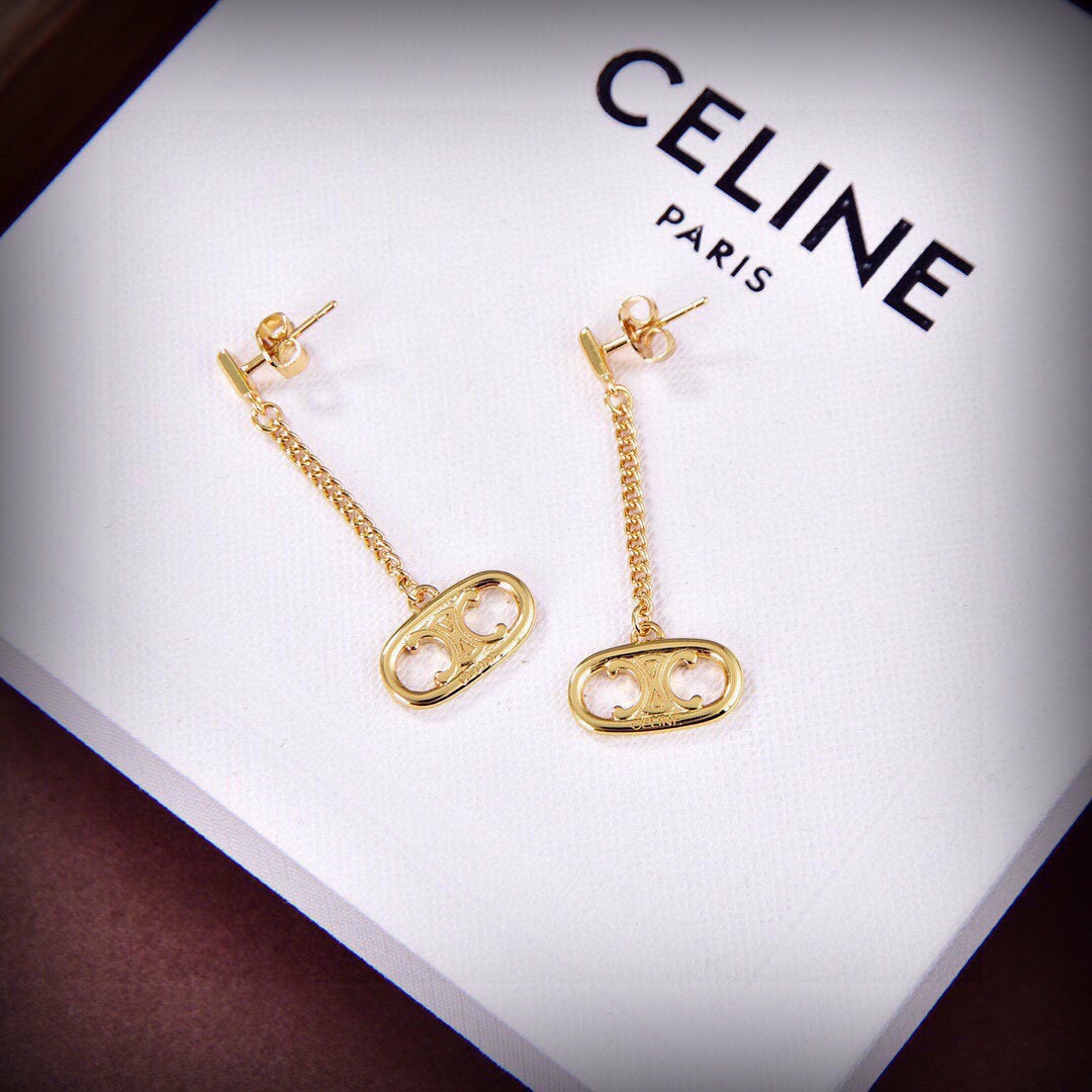 Celine Celine耳环 PRECLOUS新品 简单 耳环 火 设计独特 前卫 美女 款