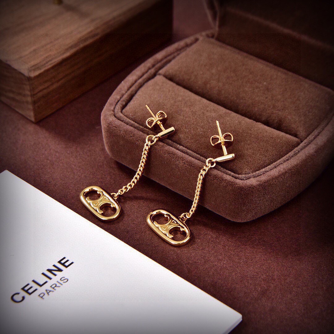 Celine Celine耳环 PRECLOUS新品 简单 耳环 火 设计独特 前卫 美女 款