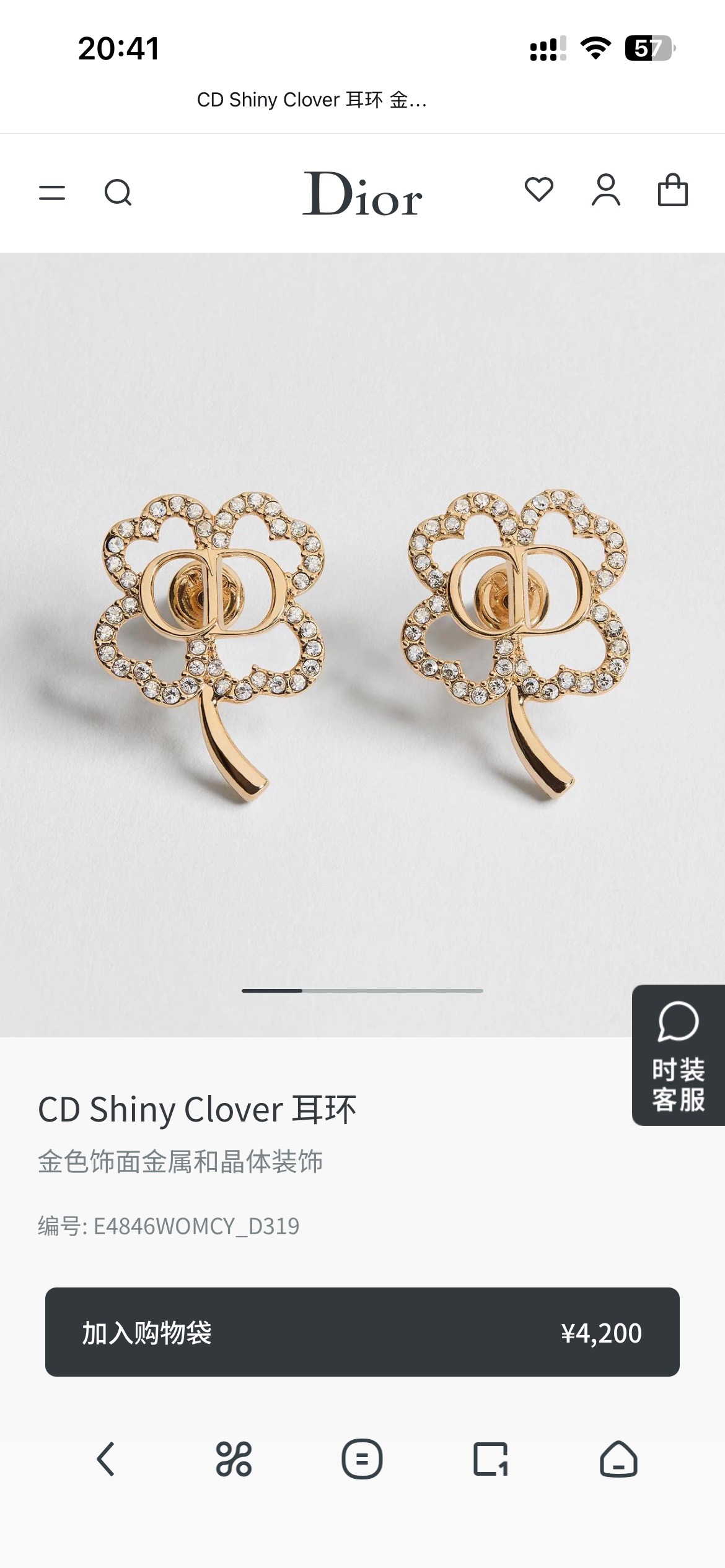 디올 귀걸이 134712 Dior Earrings