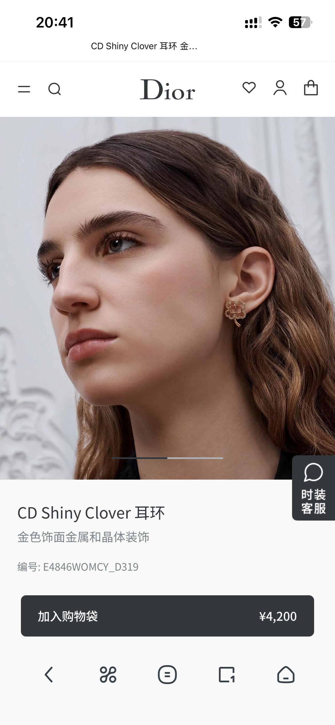 디올 귀걸이 134712 Dior Earrings 썸네일 이미지