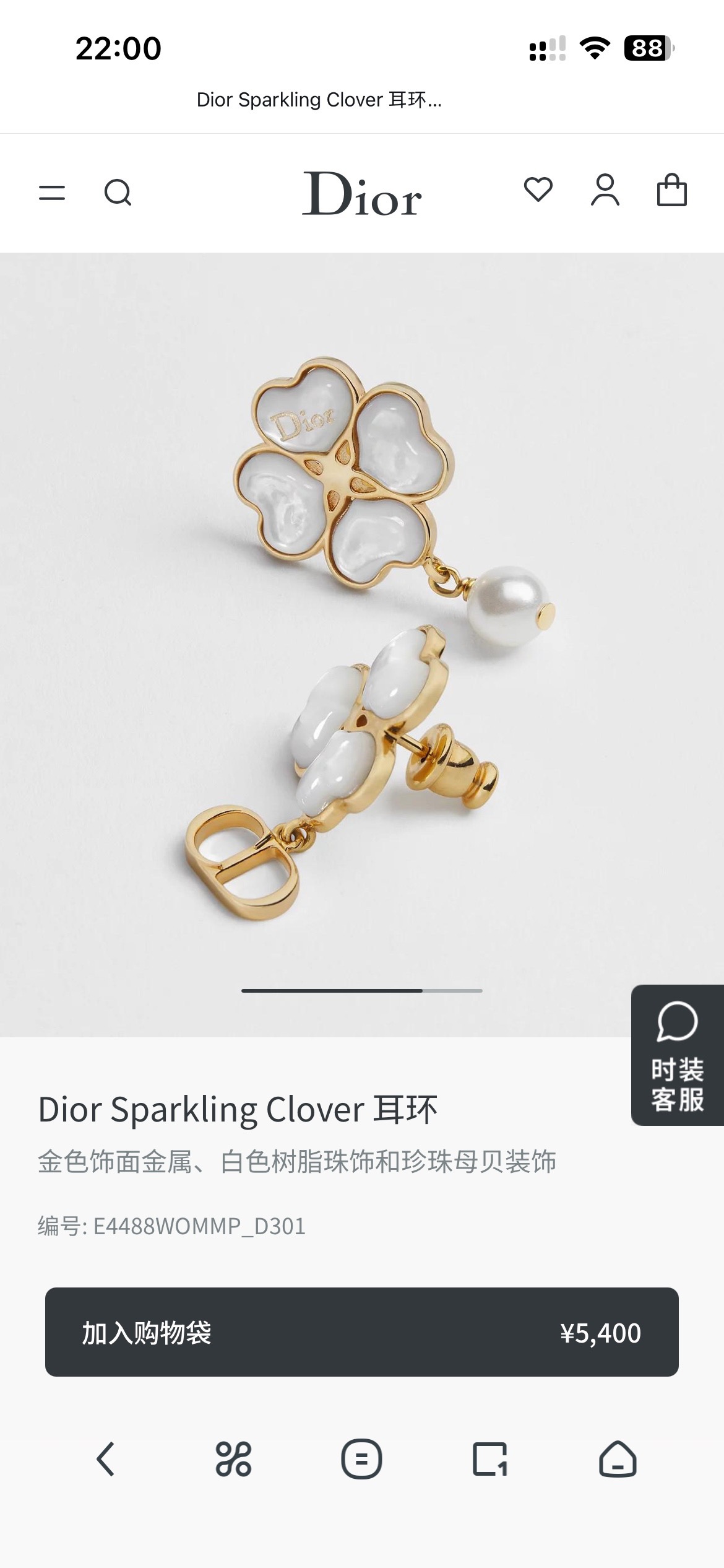 디올 귀걸이 134790 Dior Earrings