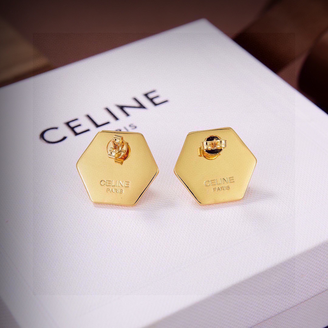 ❤️Celine 新款耳钉 与众不同的设计 个性十足 颠覆你对传统耳环的印象 使其魅力爆灯