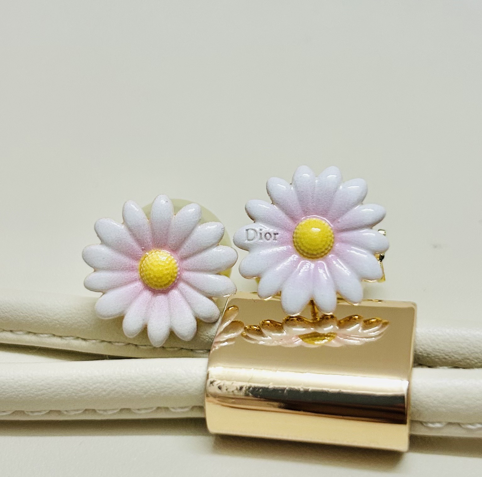❤️迪奥 新款花朵👼一线大牌都爱的Dior·迪奥 新品字母耳环 金属质感逆袭版字母潮范儿抢风头  完全胜