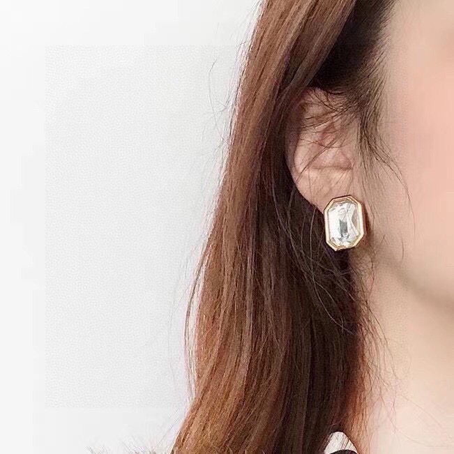 ❤️原单货🔹🔹新品 巴黎世家 Balenciaga 新款方钻耳钉🔹专柜一致黄铜材质电镀18k金 火爆款出