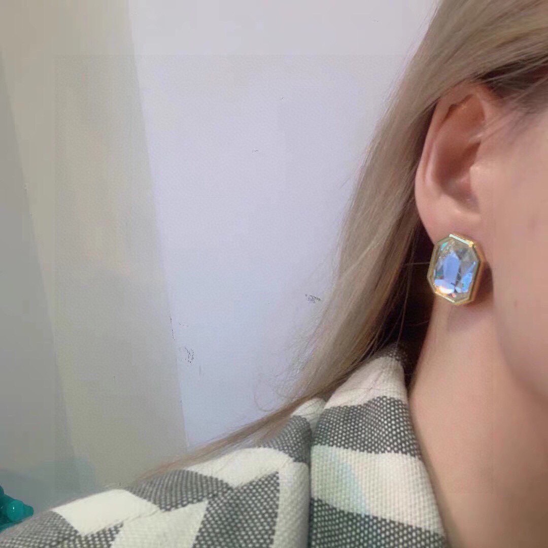 ❤️原单货🔹🔹新品 巴黎世家 Balenciaga 新款方钻耳钉🔹专柜一致黄铜材质电镀18k金 火爆款出