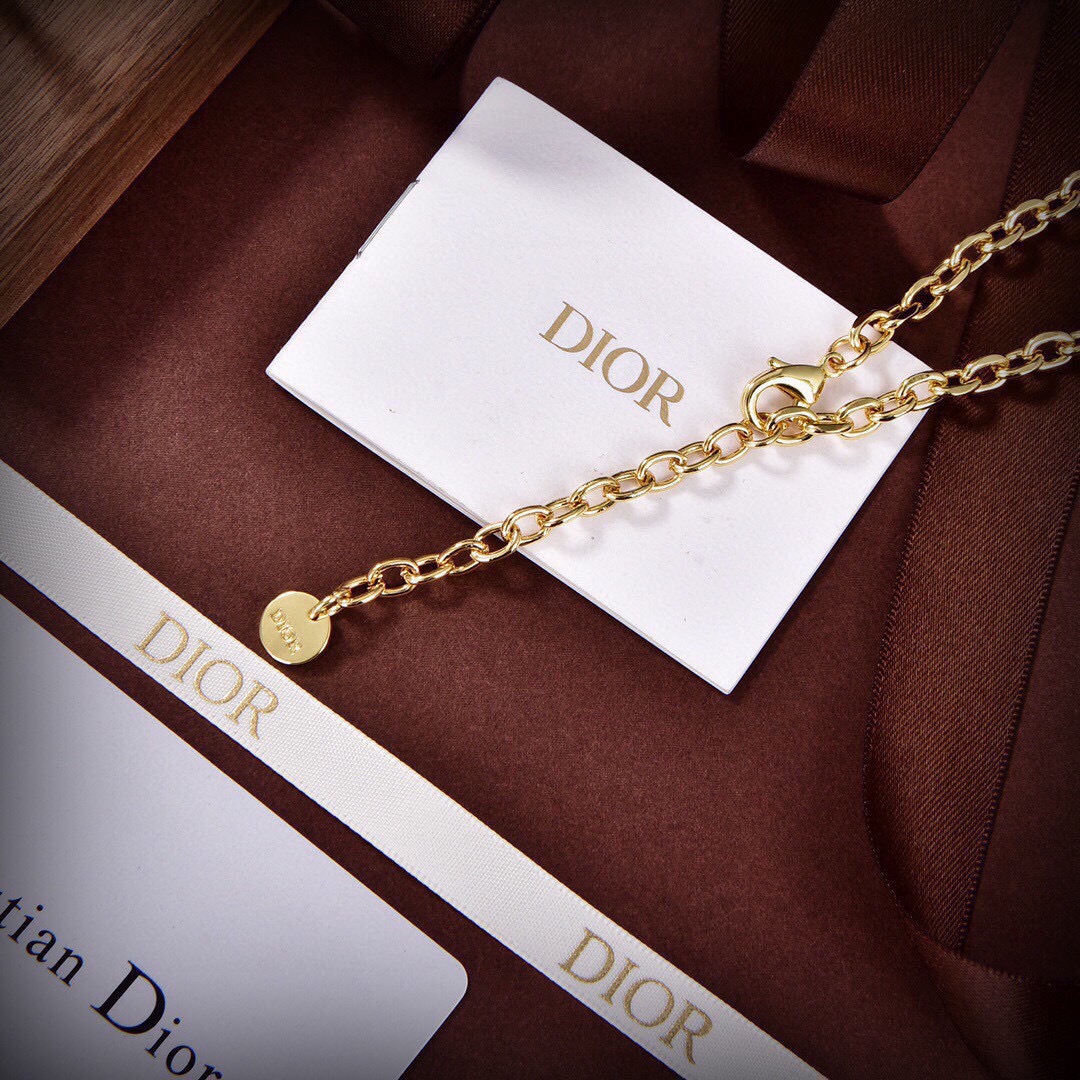 👌dior  迪奥  新款 DIOR项链；一致专柜品质，黄酮材质+百搭时髦值得入手