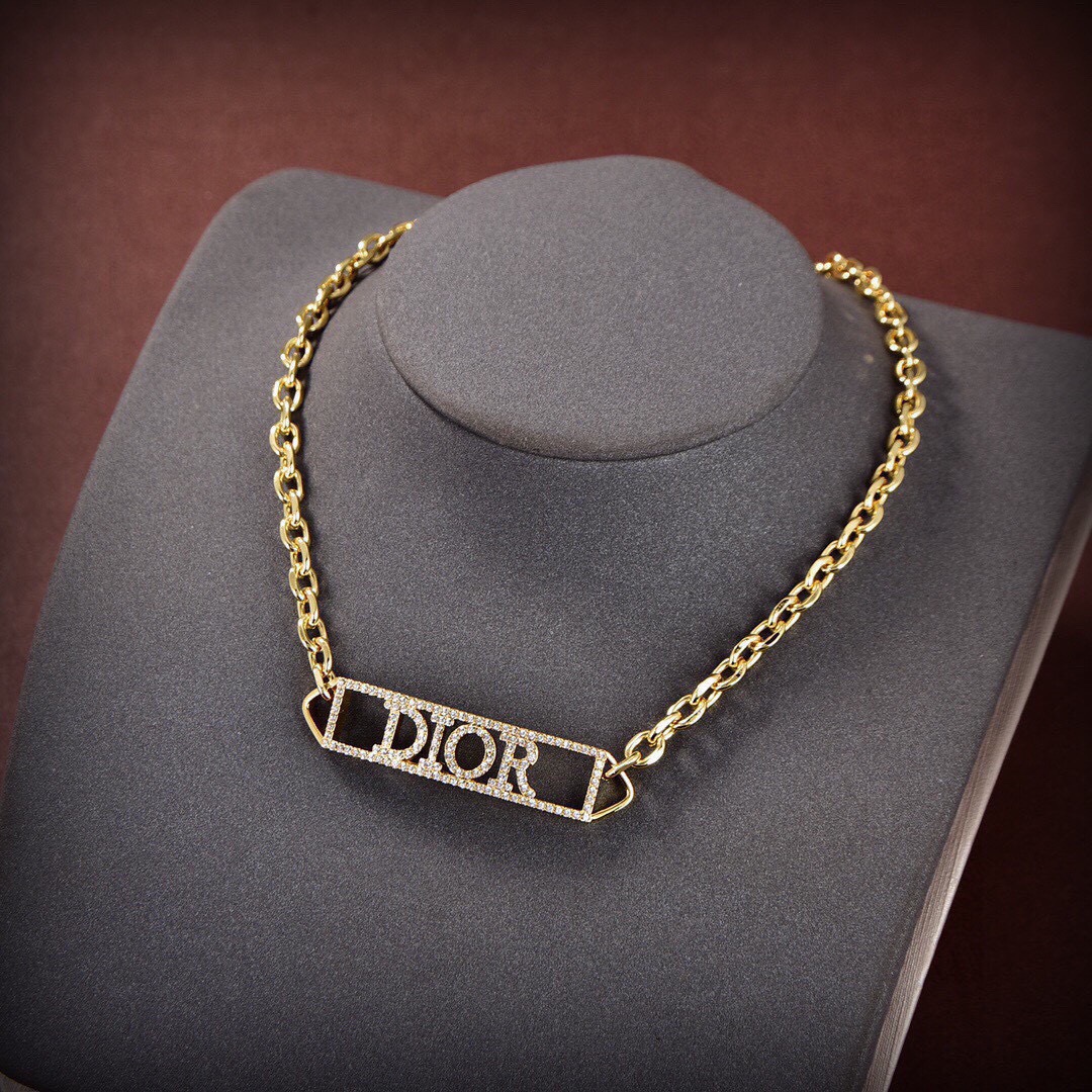 👌dior  迪奥  新款 DIOR项链；一致专柜品质，黄酮材质+百搭时髦值得入手