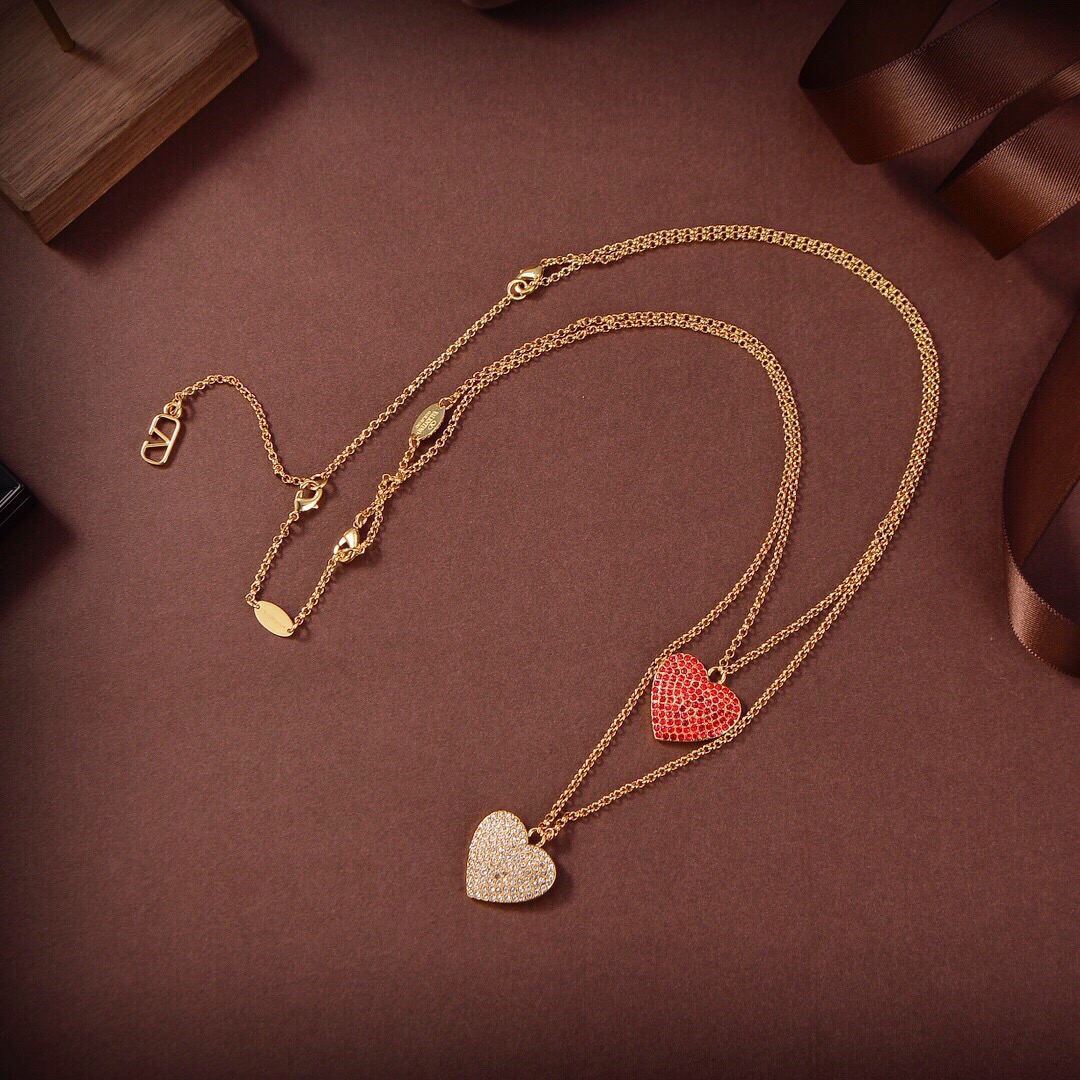 ❤️Valentino 华伦天奴 双层项链💫重磅新品火爆网络来了 简约大方  时尚百搭✅ 金色🌟专柜一致