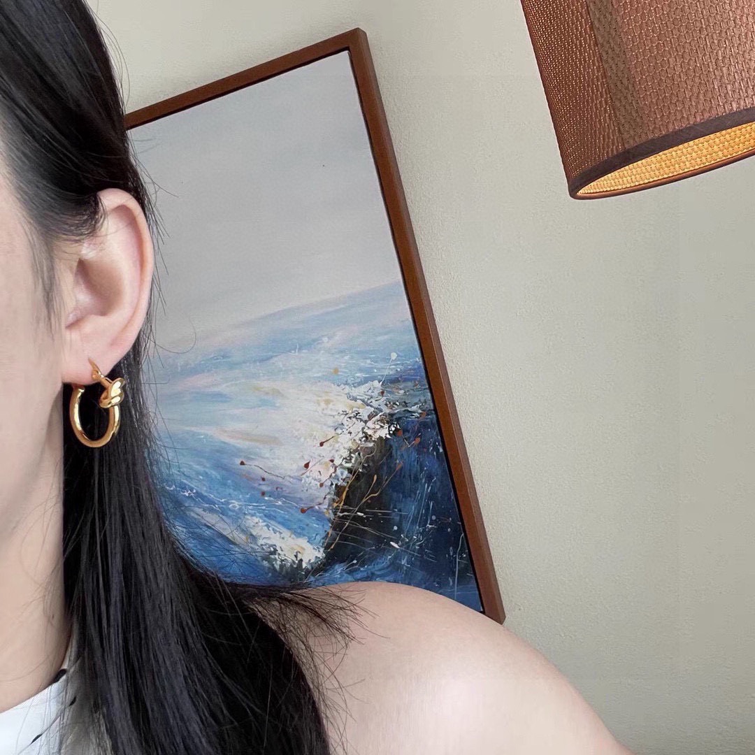 ❤️Celine 新款金色打结耳钉 与众不同的设计 个性十足 颠覆你对传统耳环的印象 使其魅力爆灯