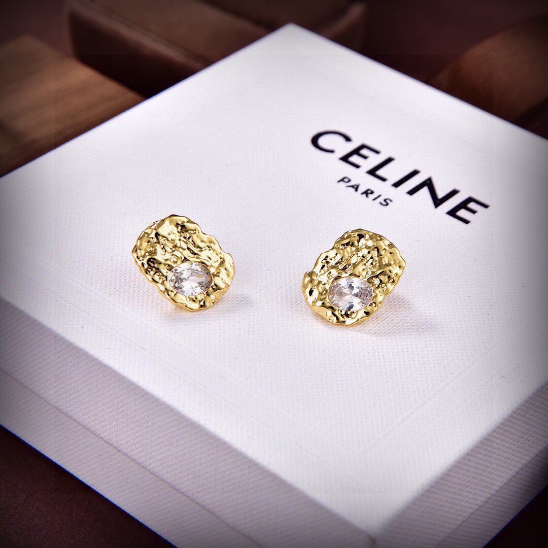 ❤️Celine耳环 PRECLOUS新品 简单时尚耳环🌟专柜一致黄铜材质电镀18k金 火爆款出货 设计