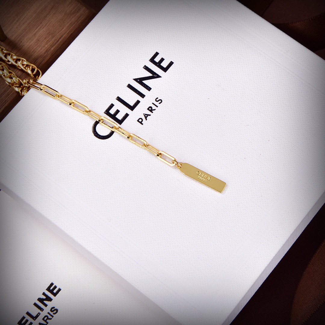 ❤️Celine 新款项链 与众不同的设计 个性十足 颠覆你对传统项链的印象 使其魅力爆灯