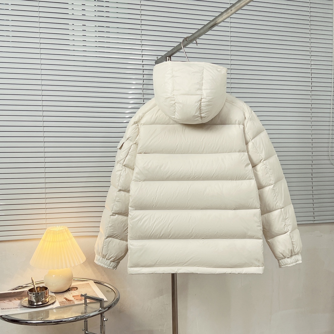 Moncler Mayaクラシックダウンジャケット|高性能・男女兼用・米白色