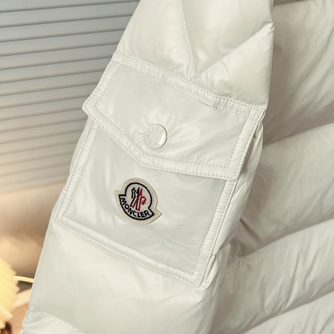 Moncler Mayaクラシックダウンジャケット|高性能・男女兼用・米白色