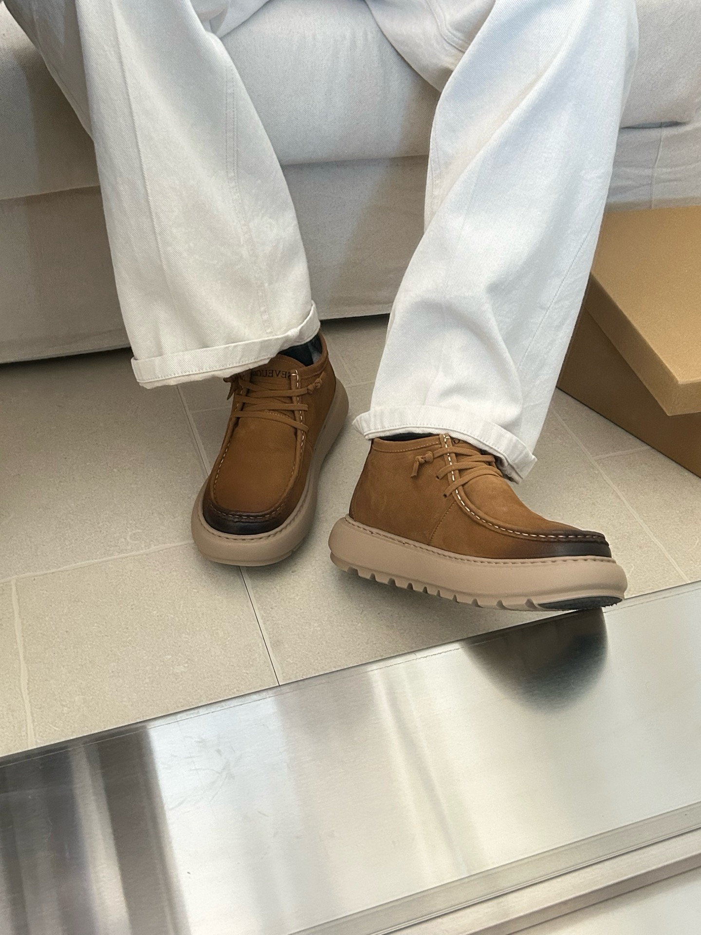 🔥SEVEUGG 男士休闲系带男鞋不挑任何年龄，上脚简单大方、不论商务还是通勤都可头层牛皮！特别好打理〰