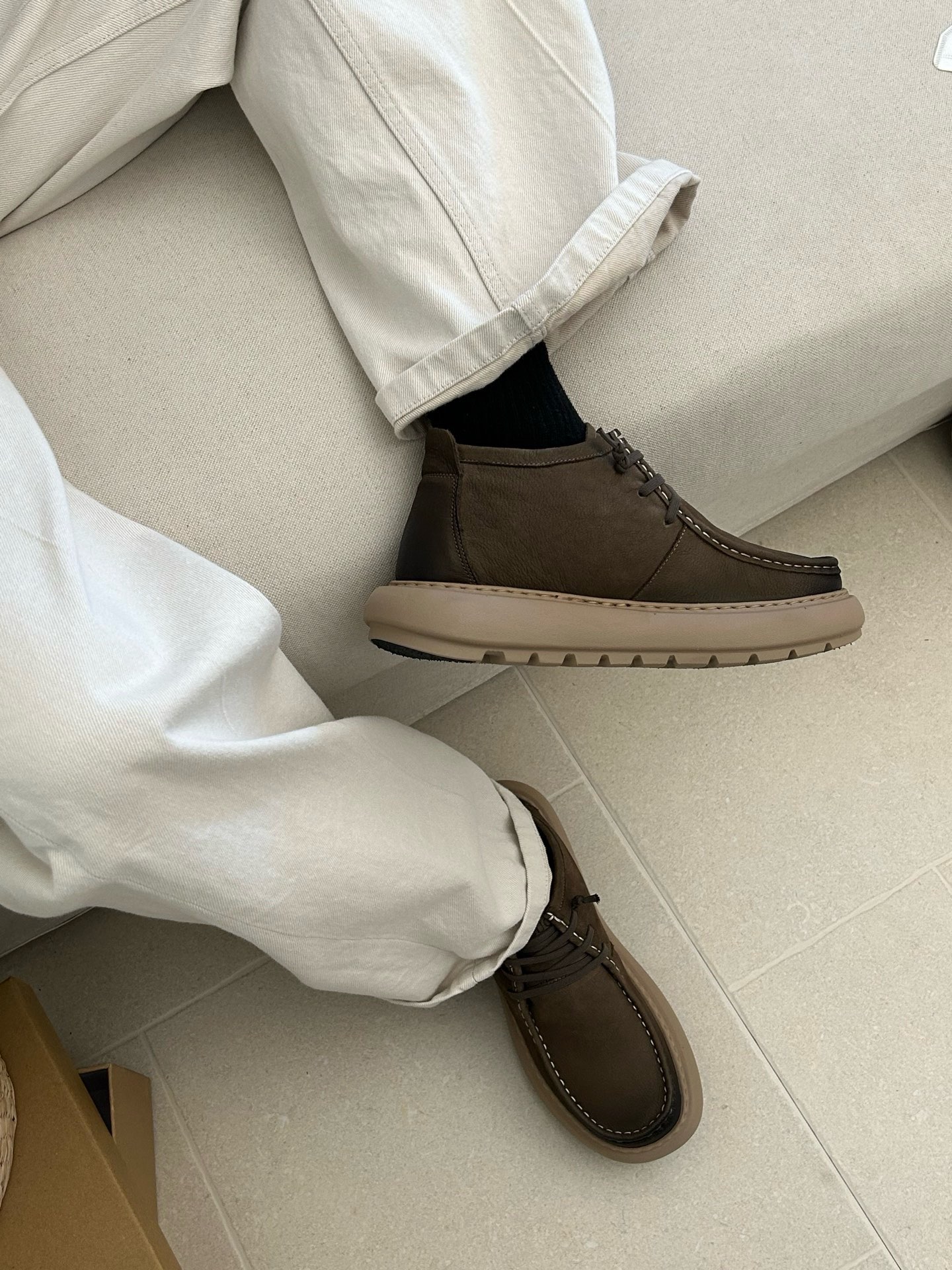 🔥SEVEUGG 男士休闲系带男鞋不挑任何年龄，上脚简单大方、不论商务还是通勤都可头层牛皮！特别好打理〰