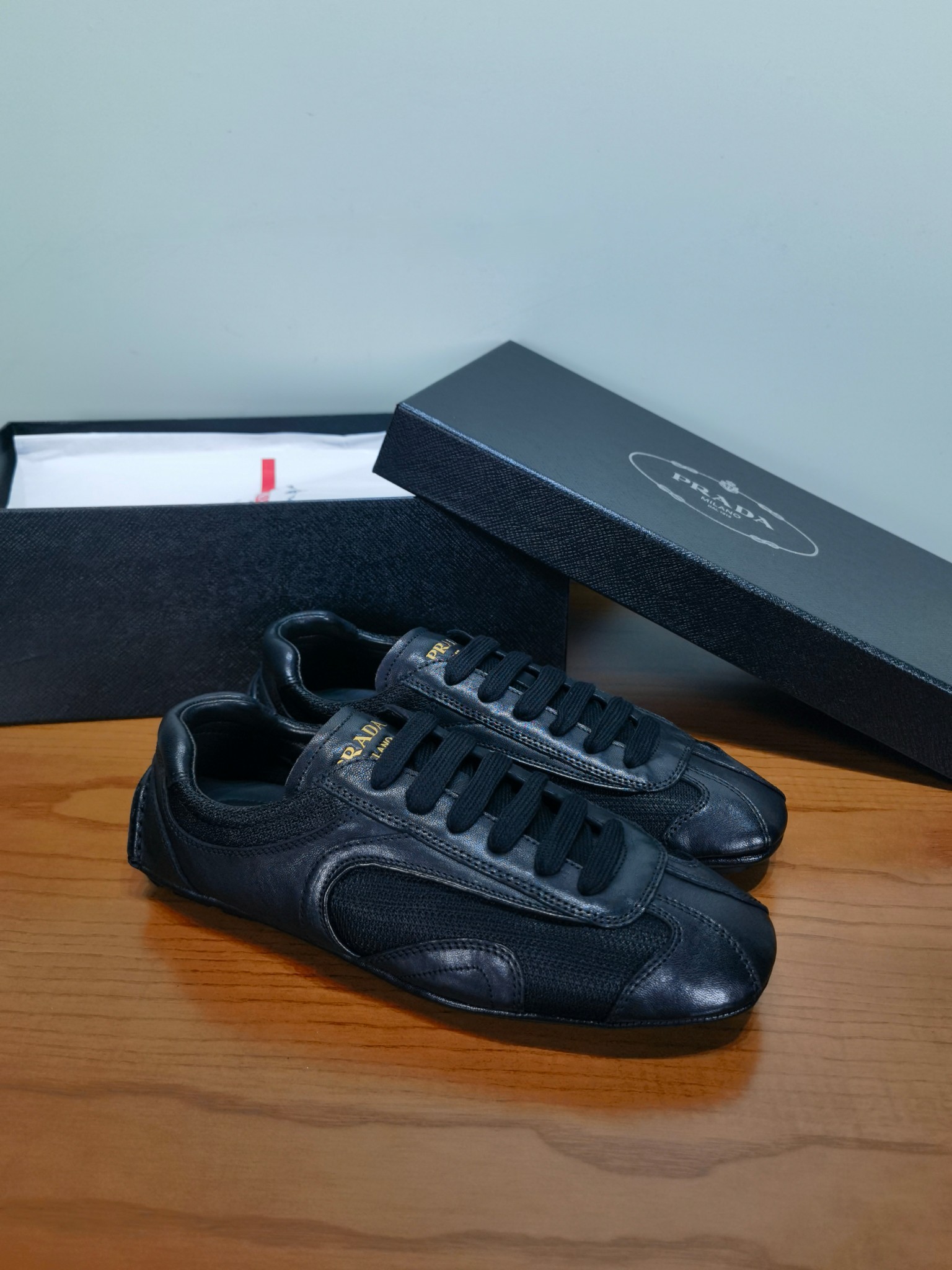 Мужские кроссовки Prada Montecarlo черные