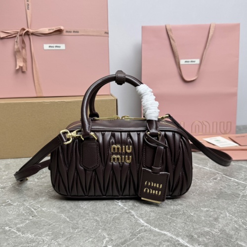 Miu Miu Bowling Bag in Matelassé Leather with Detachable Strap 1 Miu Miu Bowling Bag in Matelassé Leather with Detachable Strap
