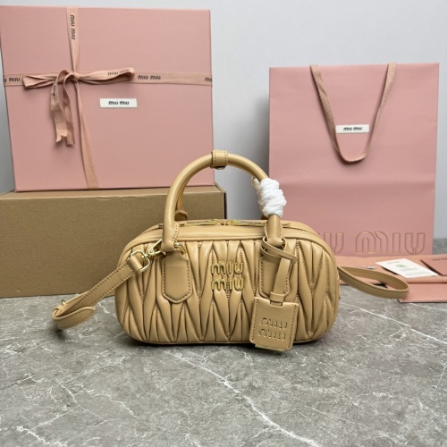 Miu Miu Matelassé Nappa Leather Bowling Bag - Chic & Compact Design 1 Miu Miu Matelassé Nappa Leather Bowling Bag - Chic & Compact Design