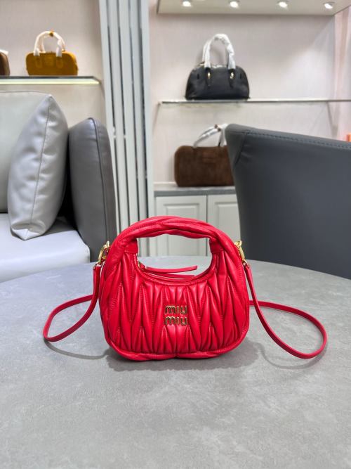 Miu Miu Wander Mini Hobo Bag in Matelassé Leather with Gold Hardware 1 Miu Miu Wander Mini Hobo Bag in Matelassé Leather with Gold Hardware