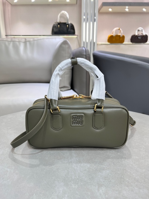 Miu Miu Bowling Bag Top Handle Handbag Leather Satchel Crossbody Bag 1 Miu Miu Bowling Bag Top Handle Handbag Leather Satchel Crossbody Bag