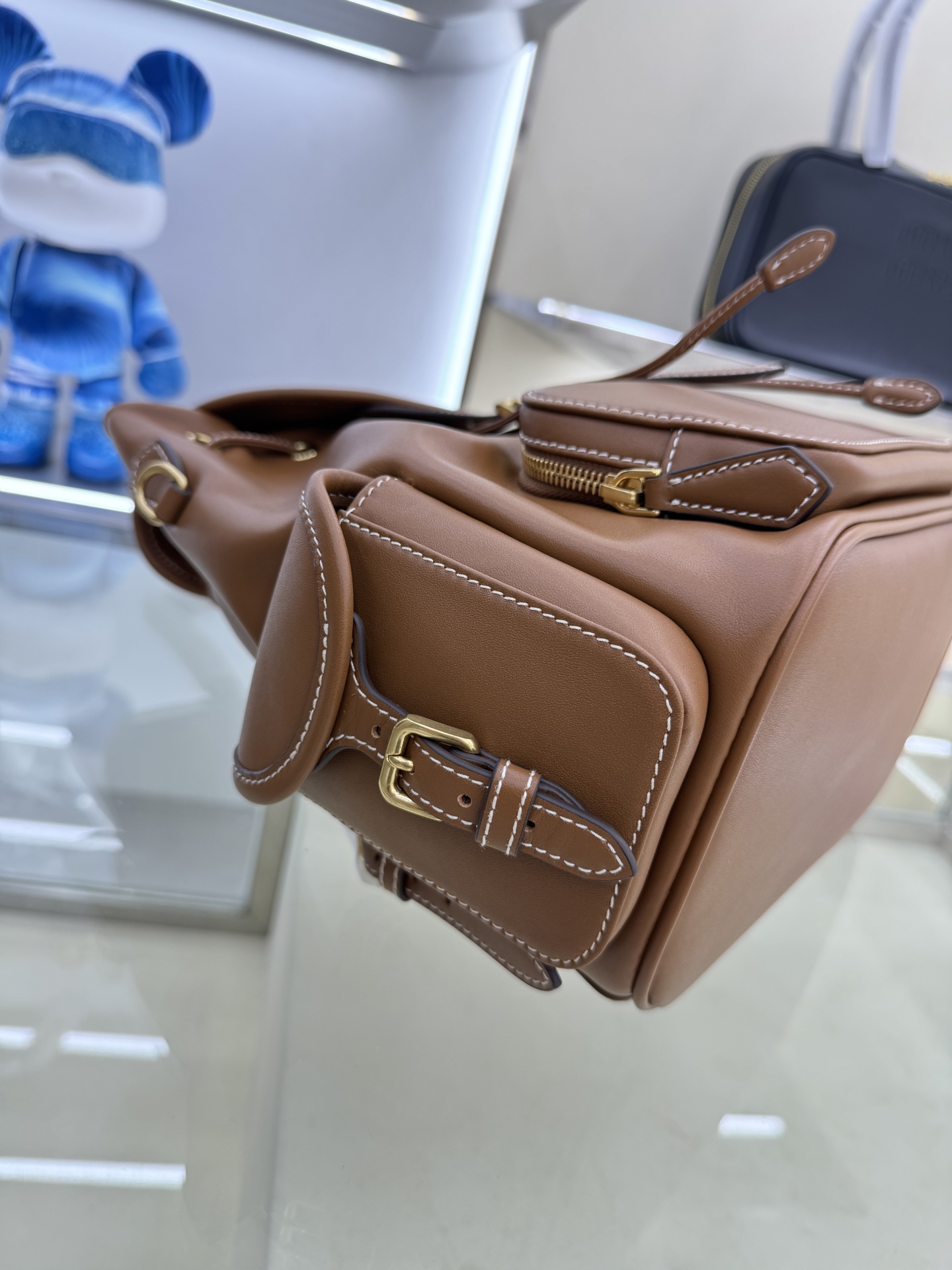 Miu Miu Leather Backpack Rucksack with Multiple Pockets - Stylish & Functional 5 i1754123801091 3139 0 3