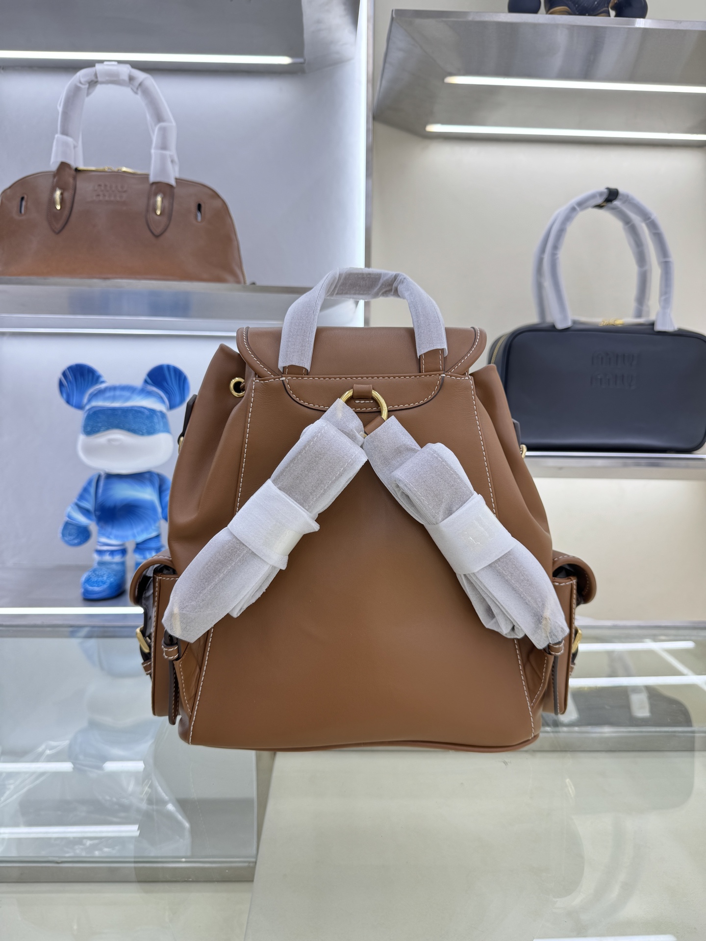 Miu Miu Leather Backpack Rucksack with Multiple Pockets - Stylish & Functional 3 i1754123828808 7716 0 0