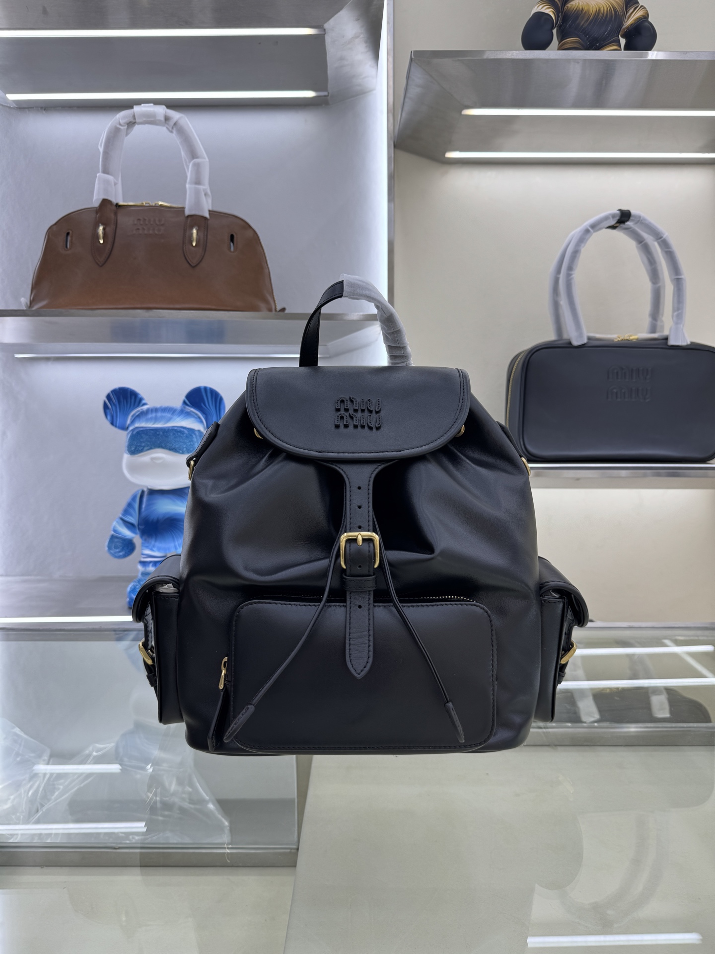 Miu Miu Campus Style Backpack: Canvas & Leather, Stylish & Functional 2 i1754123970554 7384 0 0