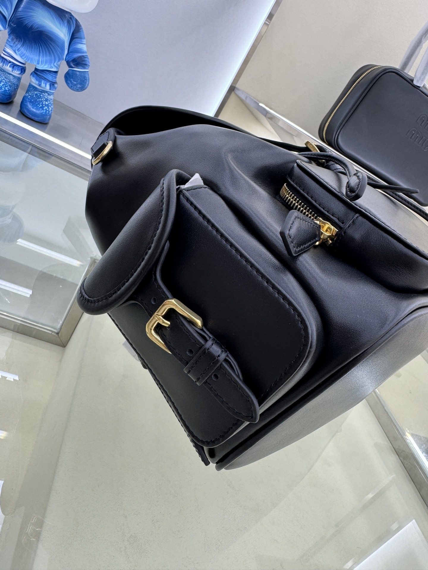 Miu Miu Campus Style Backpack: Canvas & Leather, Stylish & Functional 6 i1754123972844 5225 0 4