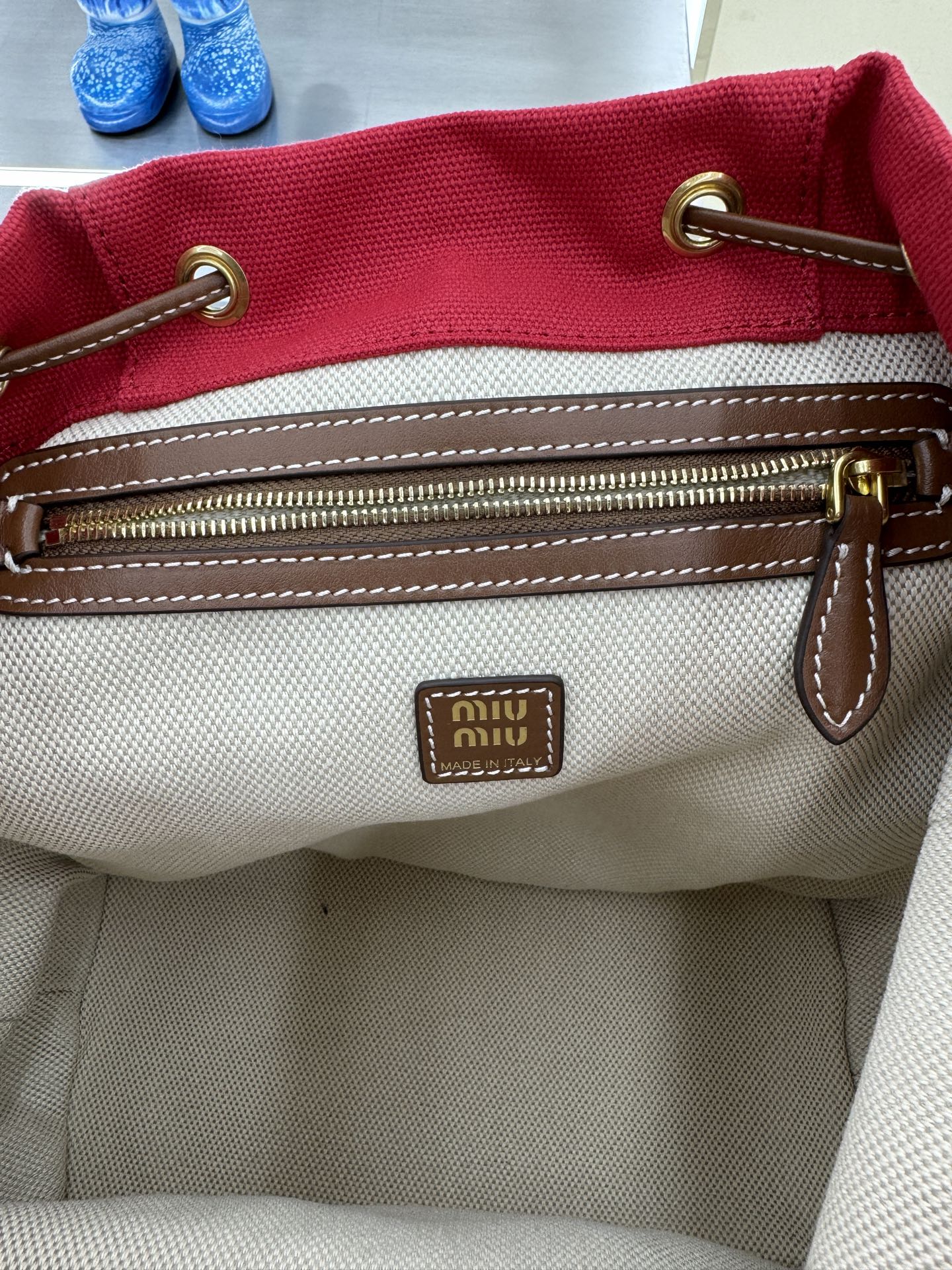 Miu Miu Campus-Style Backpack in Red Canvas & Leather - Stylish & Functional 9 i1754124111736 4322 0 8