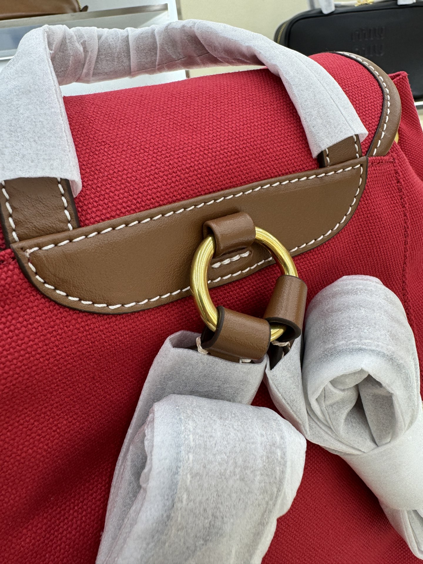 Miu Miu Campus-Style Backpack in Red Canvas & Leather - Stylish & Functional 6 i1754124111849 4493 0 5