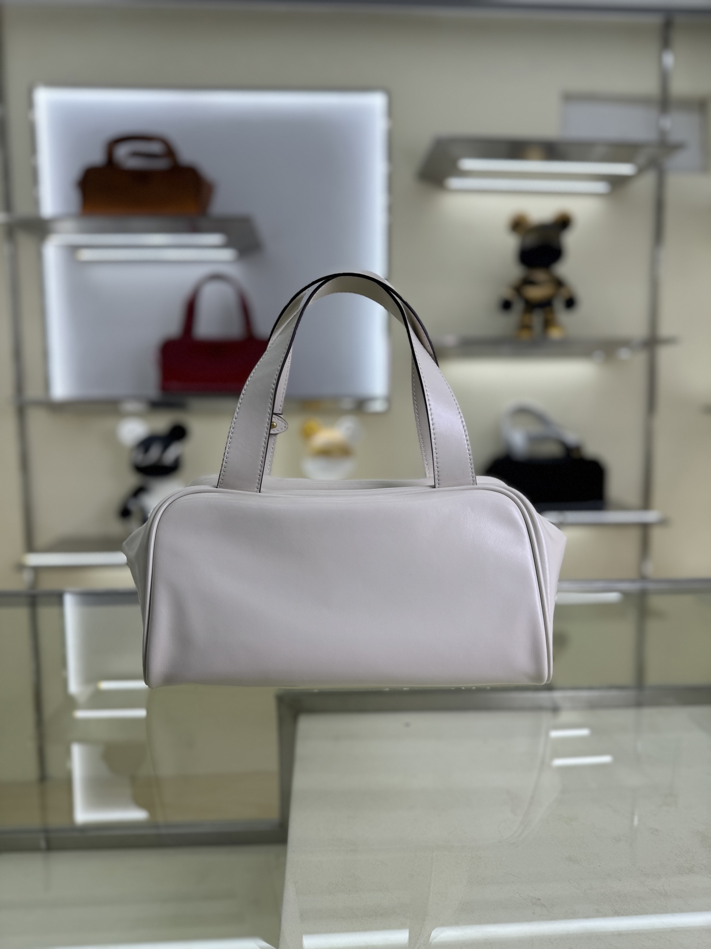 Miu Miu Style White Leather Bag Lookbook Reference image 2