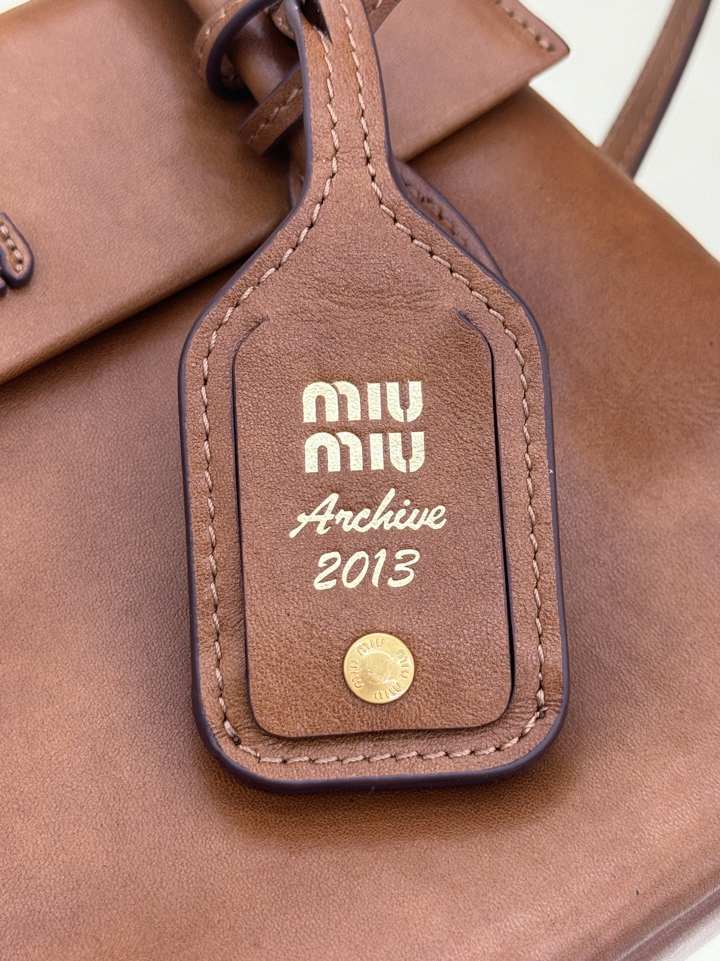 Miu Miu Vintage Top Handle Bag, 23cm, Brown Leather, Shoulder Bag 5 i1756554570298 6283 0 3