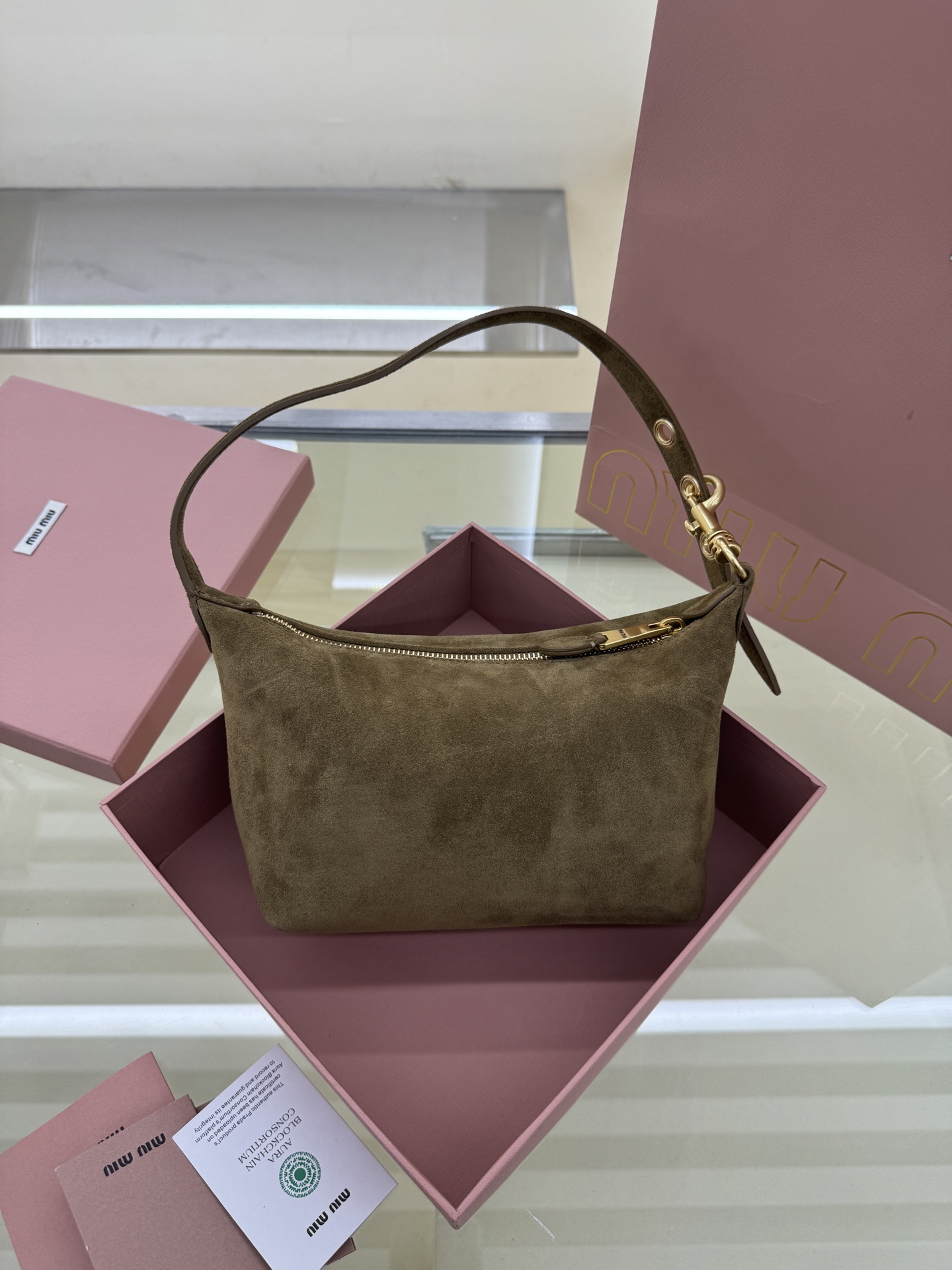 Miu Miu Style Beige Leather Bag Lookbook Reference image 2
